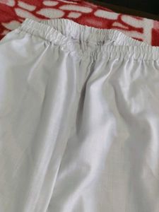 White Cotton pant plazo