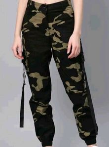 Camo Print Cargo Pants