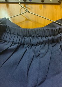 Navy Pants With Belt