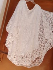 White Boxy Top With Lagging