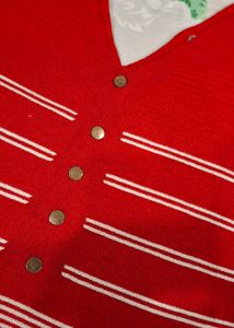 Red Striped Knit Top