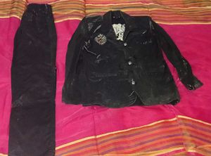 Vintage Black Velvet Suit