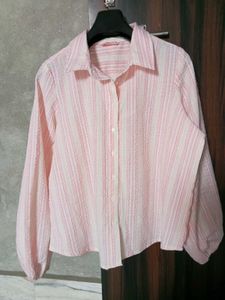DressBerry Striped Puff Sleeve Shirt