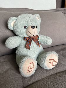 Blue Teddy Bear with Star Ribbon