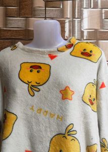 Cute Duck Print Sweater
