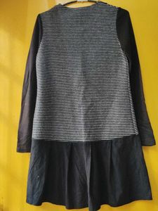 Striped Top with Collar Detail