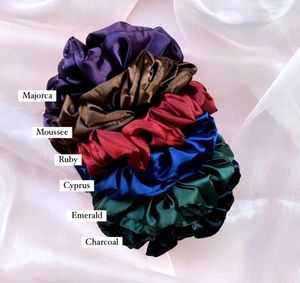 Mettalic XXL Scrunchie Set Of 3