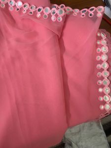 Crochet Knit Vest Top, a saree with unstitched top