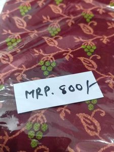 Maroon Printed Saree with Blouse Piece &amp; Peticoat