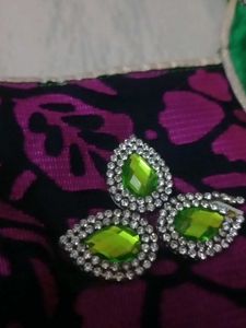 Green Embellished Blouse