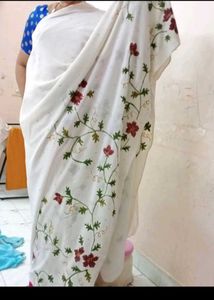 Pure Georgette Hand Paint Saree
