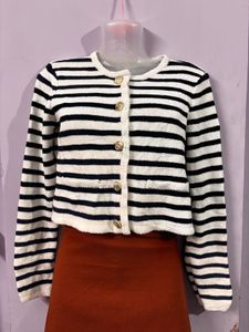 Beige Knit Cardigan