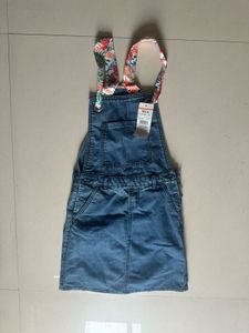 Brand New Dungaree Dress With Tag