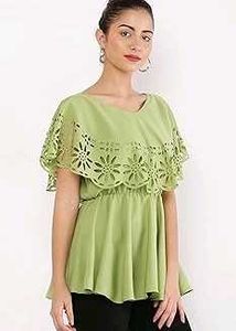 Cute Green Floral Top