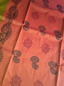 Orange And Lime Green Colour Saree, Pink saree