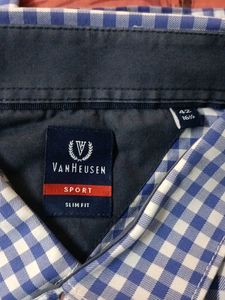 Van Heusen Blue Checkered Shirt