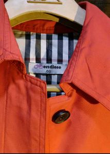 Stylish Coral Trench Coat