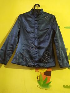 🌸🌸Navy Blue Satin Jacket/ Blazer