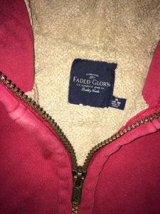 FADED GLORY RED FLEECE LINED HOODIE