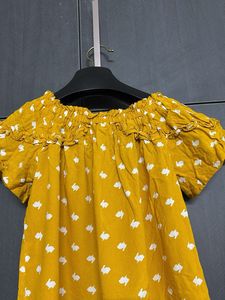Cute Yellow Bunny Print Top