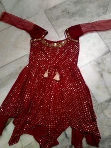 Beautiful Sharara Dress 👗 Dark Brown Colour Same As Shown In The Picture