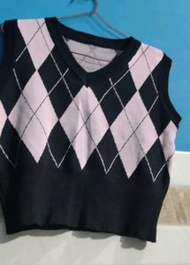 Argyle Knit Vest