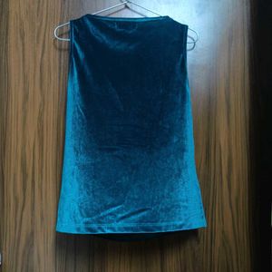 Teal Velvet Top