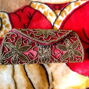 New Hand Work Bridal Women's Clutch Cum Sling Bag