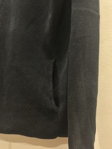 Black Korean Collar Zip Sweats