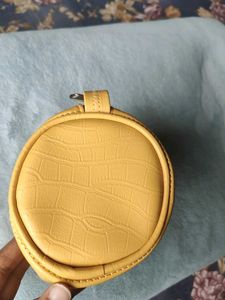 Stylish Mustard Circular Sides Sling Bag