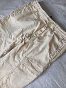 ZUDIO Branded Beige Cargo Joggers Pant