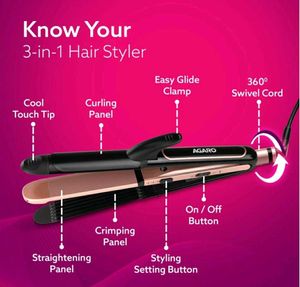 agaro new hair straightner 3 in 1