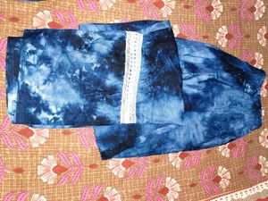 Blue Embroidered Kurta Set