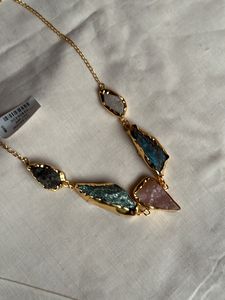 18k Plated Contemproray Necklace Without Earrings