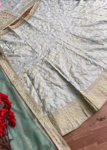 Embroidered Full Stitched Lehenga Choli (Green)