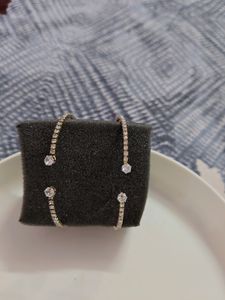 "Elegant Dual American Diamond Bracelet