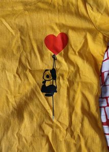 ✨Cotton Yellow T-Shirt For Girls–Soft&amp; EverydayUse