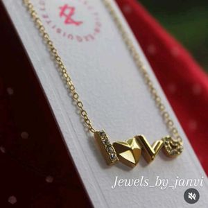 Antitarnish Love Pendant Necklace