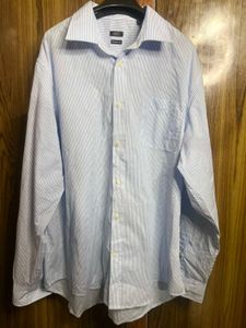 OVS Blue Striped Cotton Shirt – Thrifted