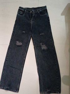 Ripped Wide Leg Jeans
