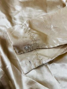 Combo Of 2 Gold Nude Satin Shirts
