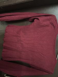 Burgundy Long Sleeve Top