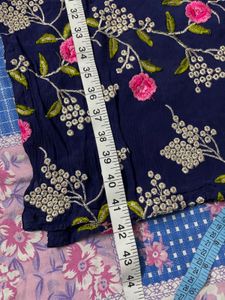 Blue Embroidery Shirt