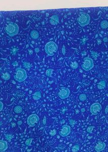Blue Floral Dress Material