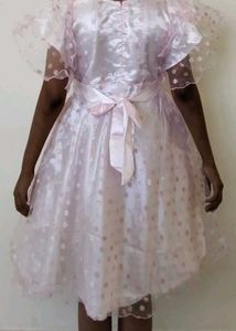 Pink Polka Dot Party Dress for Teen Girls