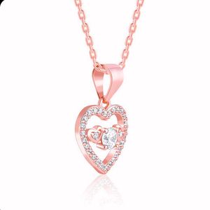 Giva 925 Silver Chain+Pendant (Rose Gold Color)