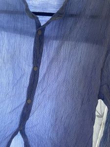 Zara Blue Striped Shirt