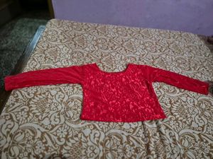 Red Long Sleeve Top