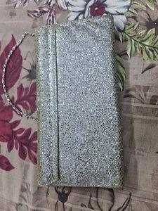 Sparkly Silver Clutch