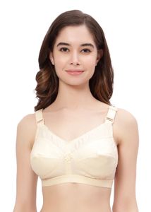 Cotton Cream Color Bra With Full Coverage